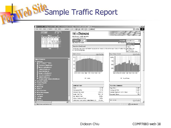 Sample Traffic Report Dickson Chiu COMP 7880 -web-38 