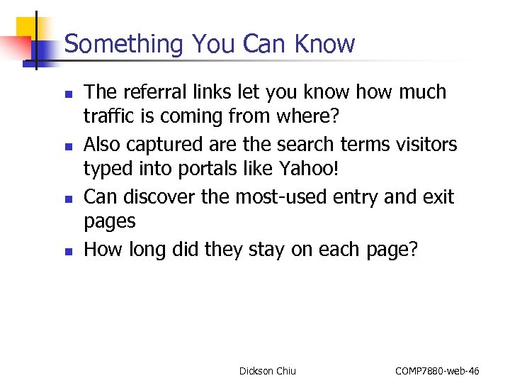 Something You Can Know n n The referral links let you know how much