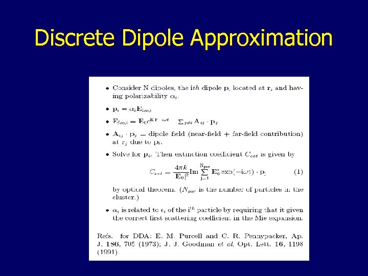 Discrete Dipole Approximation 