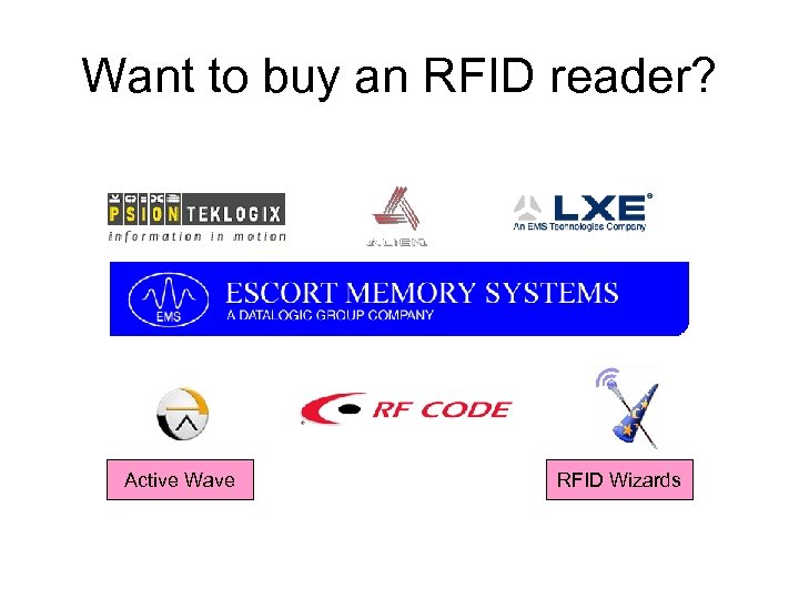 Want to buy an RFID reader? Active Wave RFID Wizards 