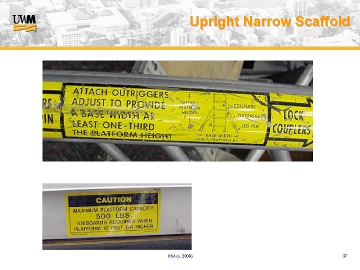 Upright Narrow Scaffold USA (v. 2008) 37 
