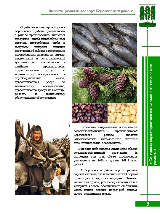  Обрабатывающие производства Березовского района представлены в районе производством пищевых продуктов – хлеба и