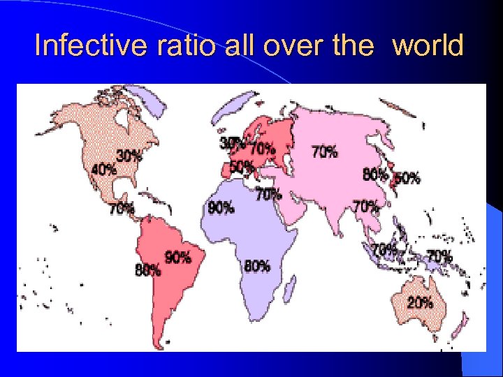 Infective ratio all over the world 