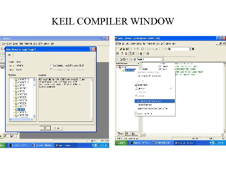 KEIL COMPILER WINDOW 