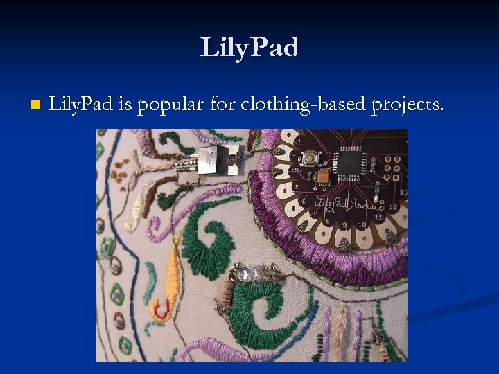 Lily. Pad n Lily. Pad is popular for clothing-based projects. 