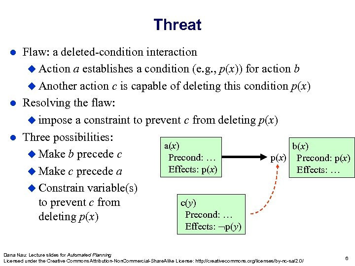 Threat Flaw: a deleted-condition interaction u Action a establishes a condition (e. g. ,