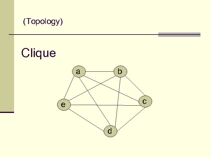 (Topology) Clique a b c e d 