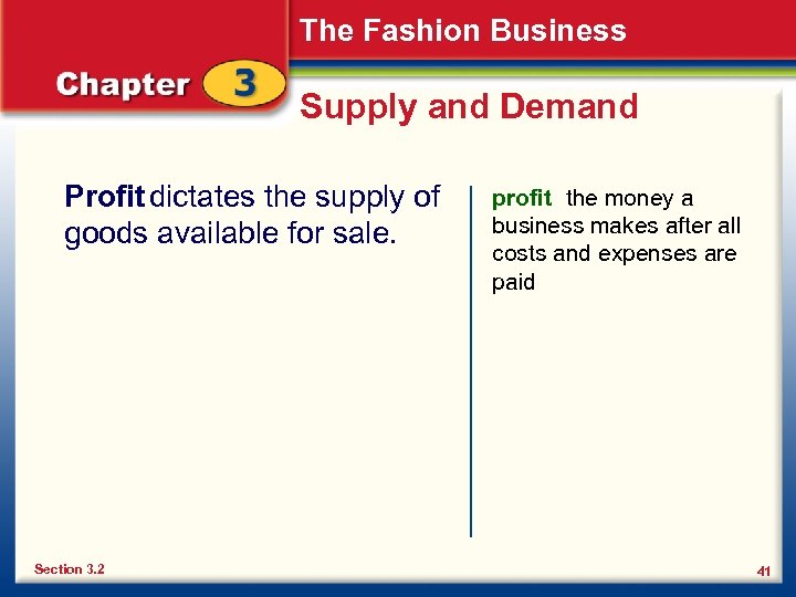 The Fashion Business Supply and Demand Profit dictates the supply of goods available for