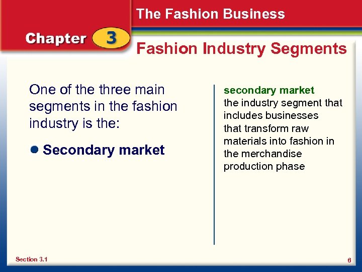 The Fashion Business Fashion Industry Segments One of the three main segments in the