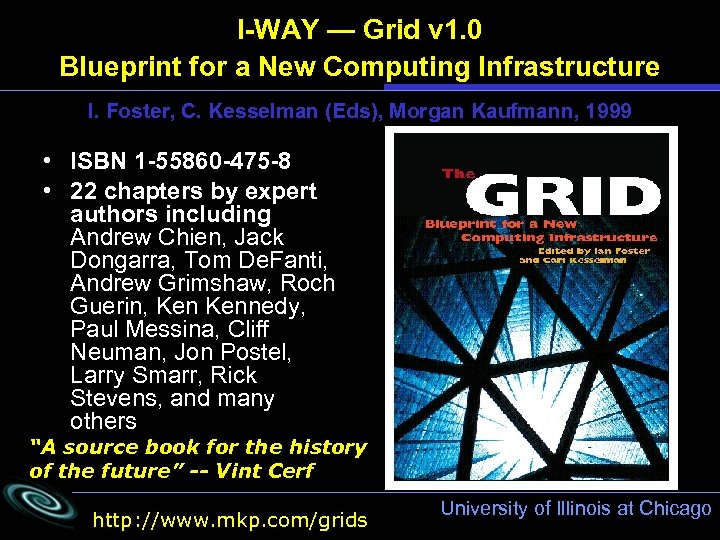 I-WAY — Grid v 1. 0 Blueprint for a New Computing Infrastructure I. Foster,