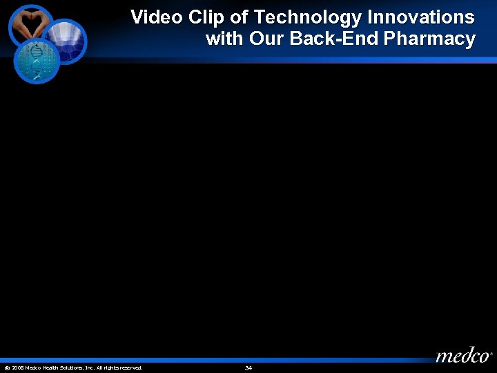 Video Clip of Technology Innovations with Our Back-End Pharmacy © 2008 Medco Health Solutions,