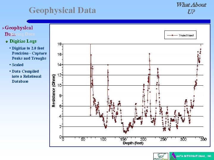 Geophysical Data Ø Geophysical o Boring Data Digitize Logs • Digitize to 2. 0