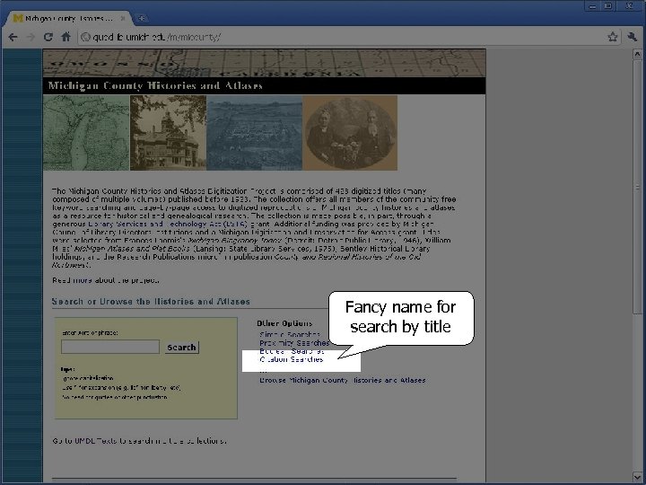 Fancy name for search by title 
