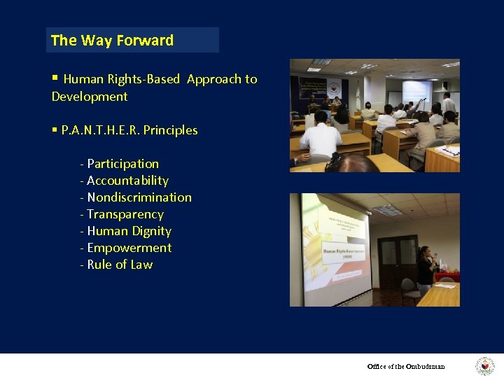 The Way Forward § Human Rights-Based Approach to Development § P. A. N. T.