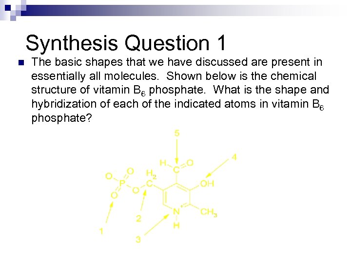 Synthesis Question 1 n The basic shapes that we have discussed are present in