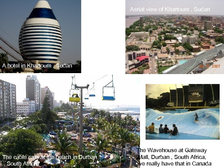 Aerial view of Khartoum , Sudan A hotel in Khartoum , Sudan The cable