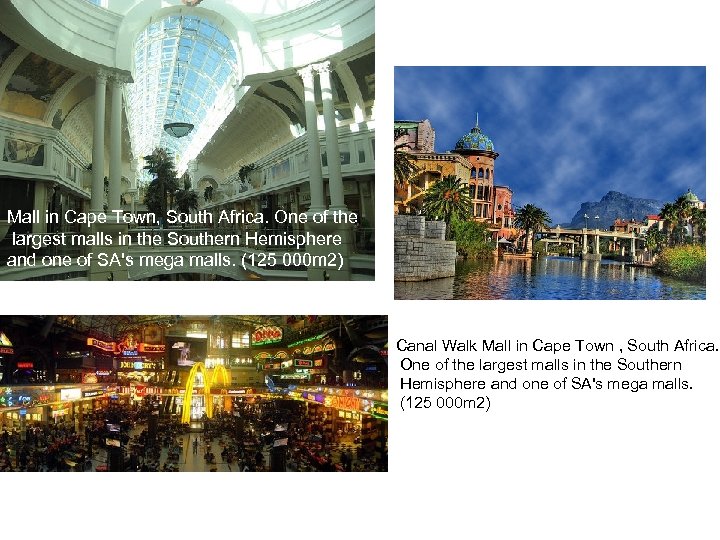 Mall in Cape Town, South Africa. One of the largest malls in the Southern