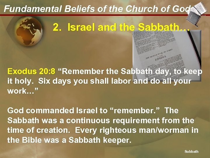 Fundamental Beliefs of the Church of God Did