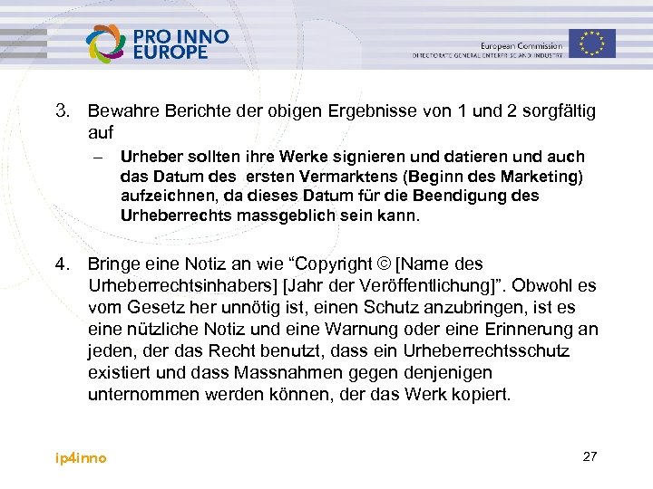 3. Bewahre Berichte der obigen Ergebnisse von 1 und 2 sorgfältig auf – Urheber