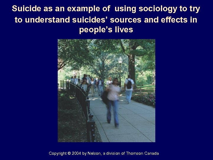 Suicide as an example of using sociology to try to understand suicides’ sources and