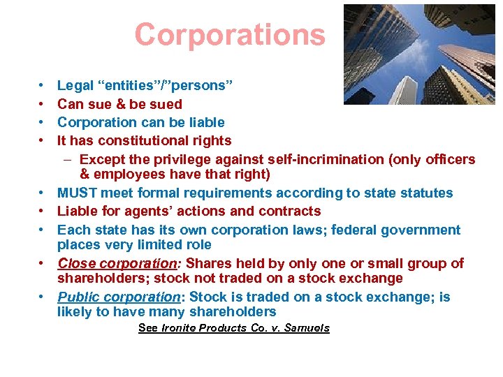 BUSINESS ORGANIZATIONS Chapter 6 XYZ Enterprises