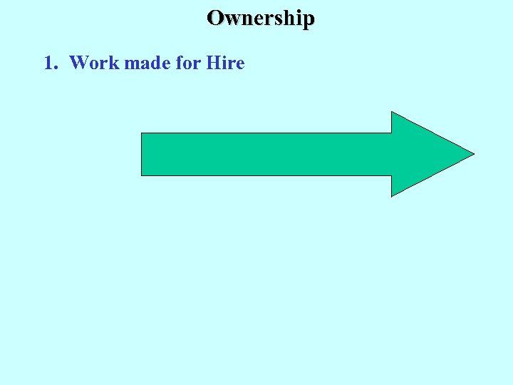 Ownership 1. Work made for Hire 