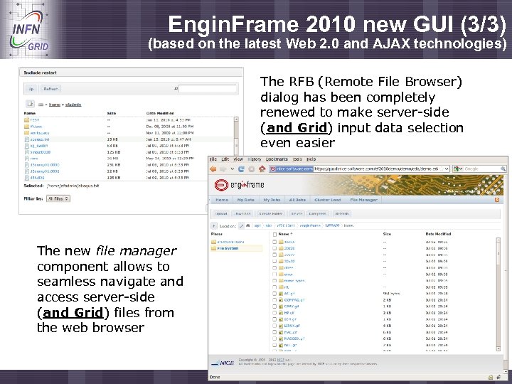 Engin. Frame 2010 new GUI (3/3) (based on the latest Web 2. 0 and