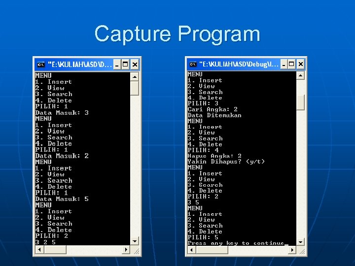 Capture Program 