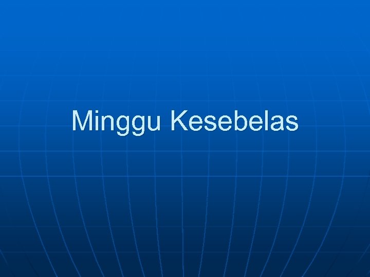 Minggu Kesebelas 