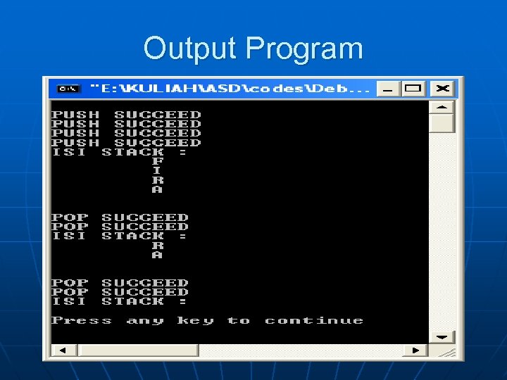 Output Program 
