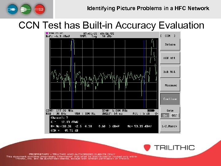 Identifying Picture Problems in a HFC Network CCN Test has Built-in Accuracy Evaluation 