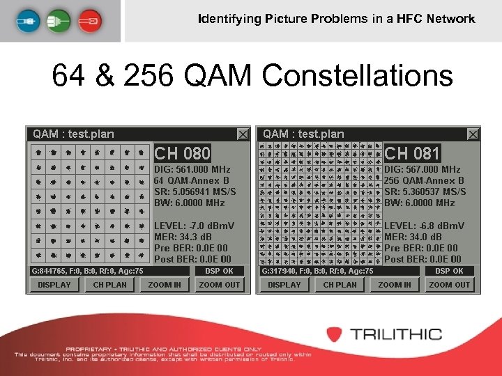 Identifying Picture Problems in a HFC Network 64 & 256 QAM Constellations 