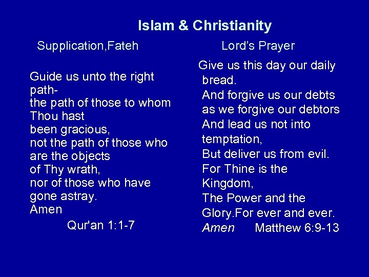  Islam & Christianity Supplication, Fateh Guide us unto the right path- the path