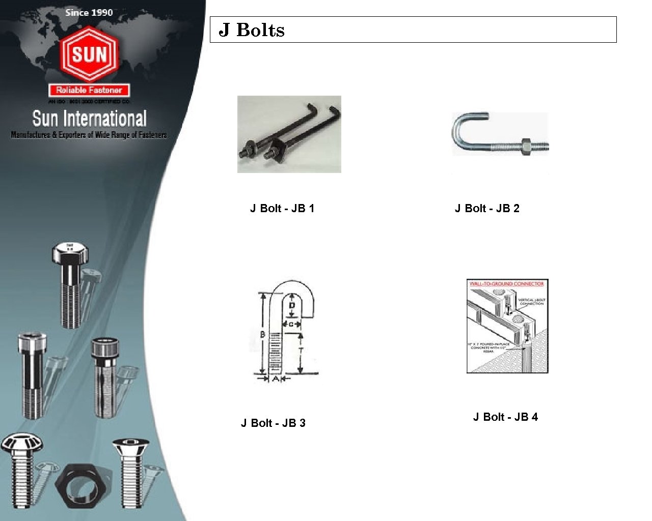 J Bolts J Bolt - JB 1 J Bolt - JB 3 J Bolt