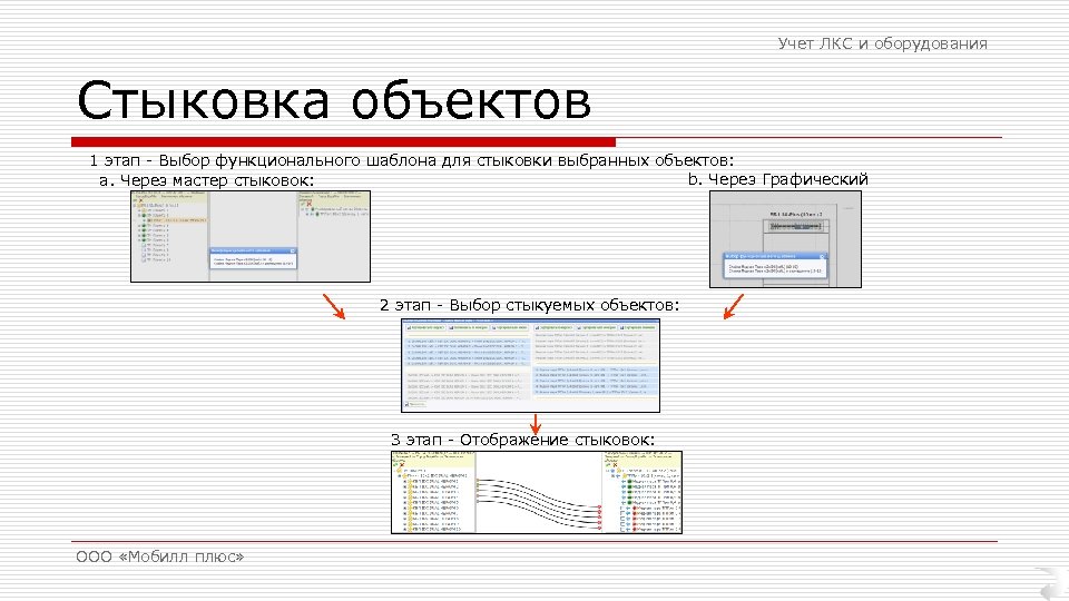 Учет ЛКС и оборудования Стыковка объектов 1 этап - Выбор функционального шаблона для стыковки