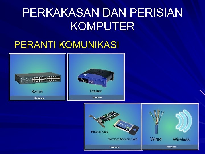 PERKAKASAN DAN PERISIAN KOMPUTER PERANTI KOMUNIKASI 