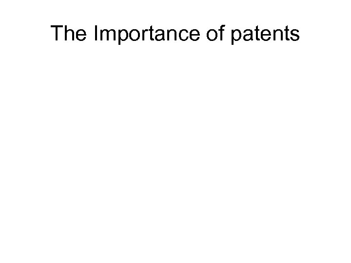 The Importance of patents 