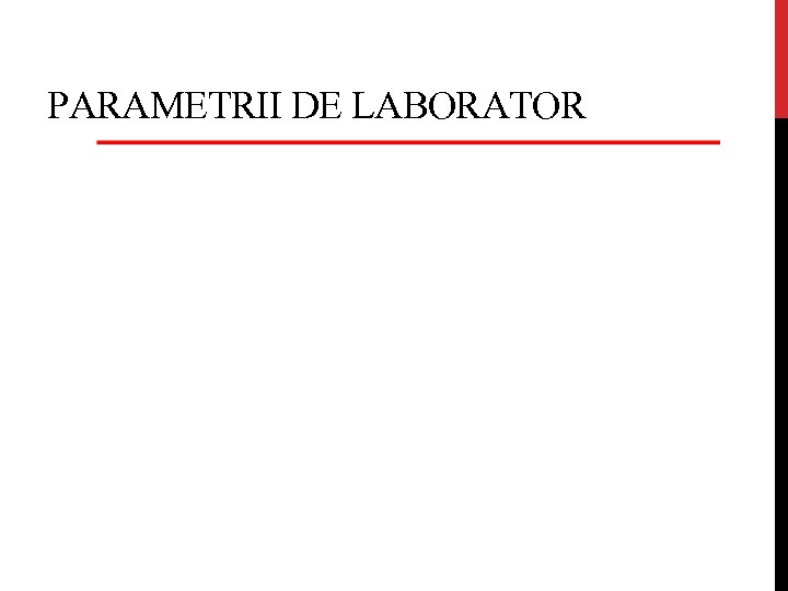 PARAMETRII DE LABORATOR 