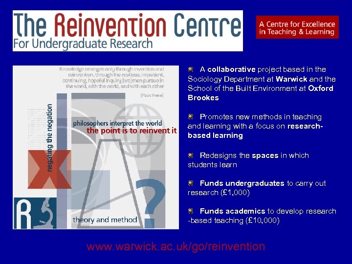 A collaborative project based in the Sociology Department at Warwick and the School of