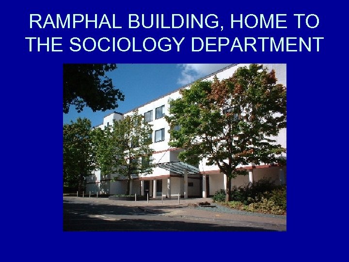 RAMPHAL BUILDING, HOME TO THE SOCIOLOGY DEPARTMENT 