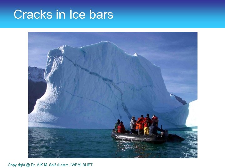 Cracks in Ice bars Copy right @ Dr. A. K. M. Saiful Islam, IWFM,
