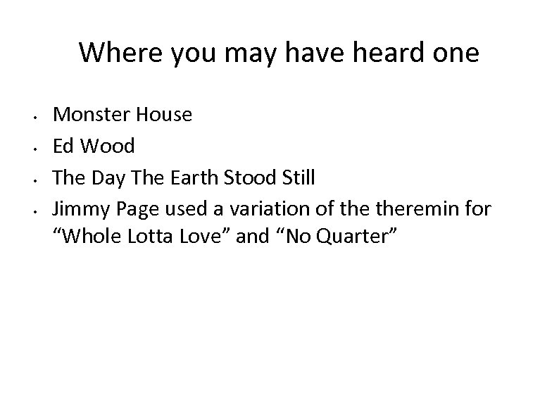 Where you may have heard one • • Monster House Ed Wood The Day