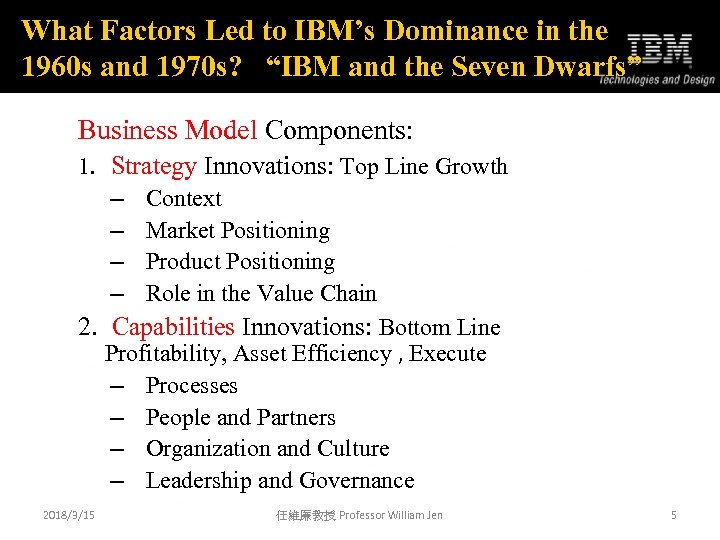 What Factors Led to IBM’s Dominance in the 1960 s and 1970 s? “IBM