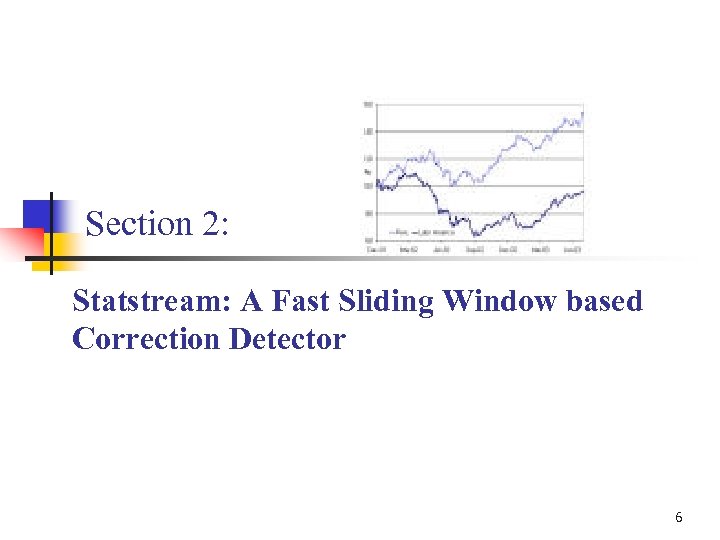 Section 2: Statstream: A Fast Sliding Window based Correction Detector 6 