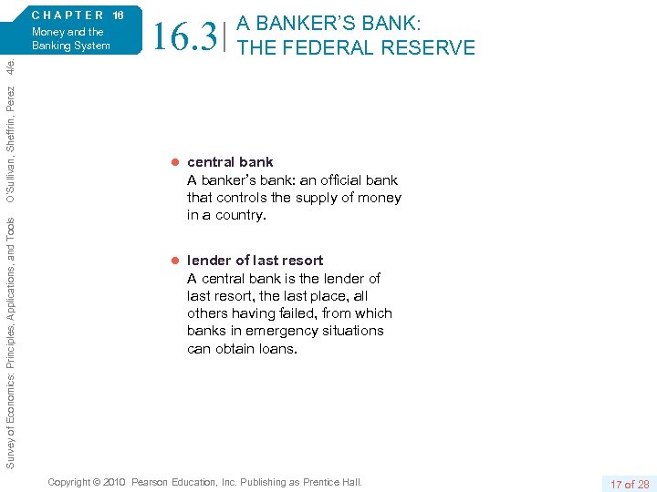 Survey of Economics: Principles, Applications, and Tools O’Sullivan, Sheffrin, Perez 4/e. C H A