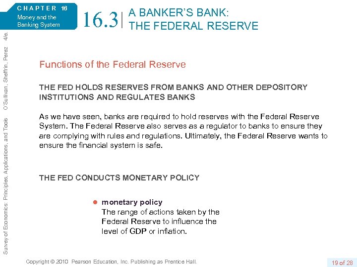 Survey of Economics: Principles, Applications, and Tools O’Sullivan, Sheffrin, Perez 4/e. C H A