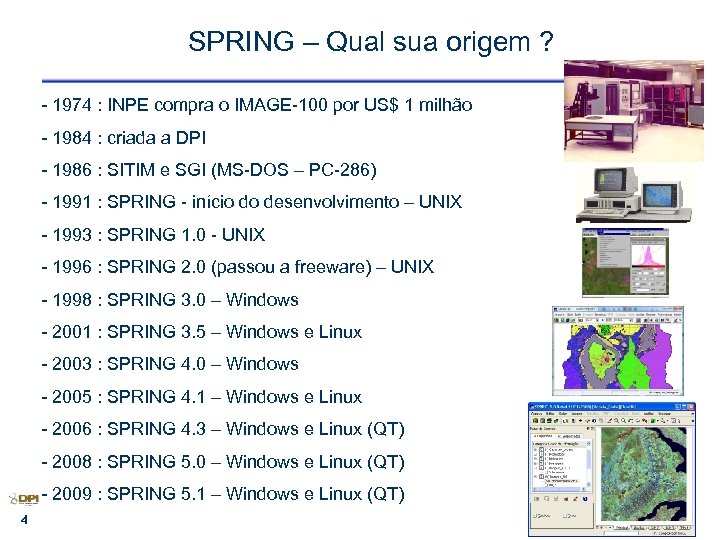 SPRING – Qual sua origem ? - 1974 : INPE compra o IMAGE-100 por