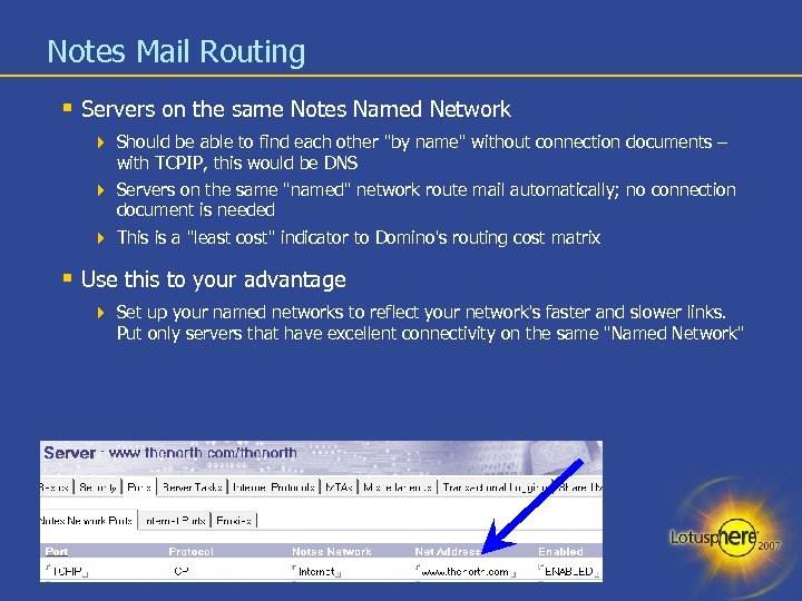 Notes Mail Routing Servers on the same Notes Named Network Should be able to