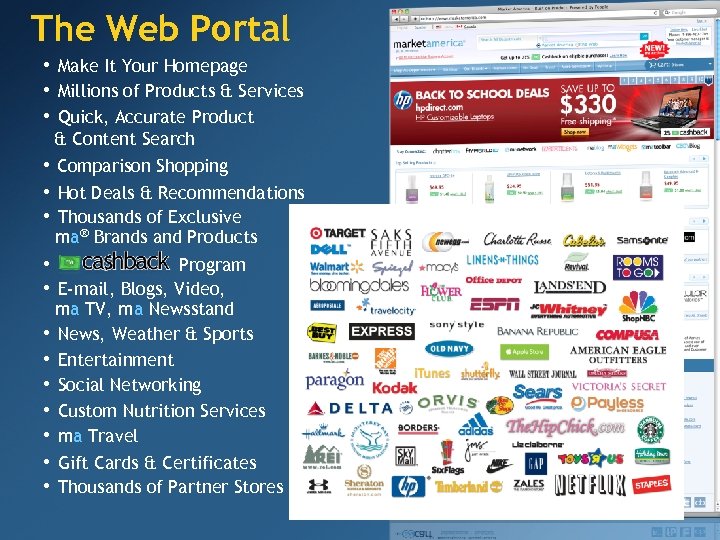 The Web Portal • Make It Your Homepage • Millions of Products & Services