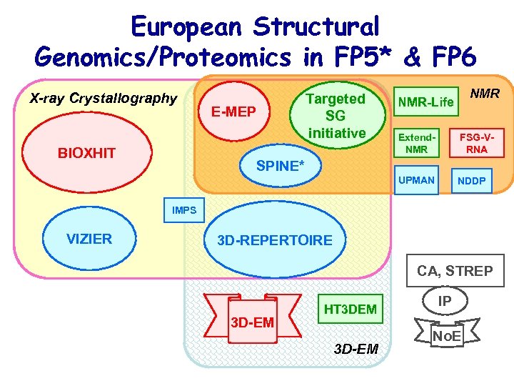 European Structural Genomics/Proteomics in FP 5* & FP 6 X-ray Crystallography E-MEP Targeted SG